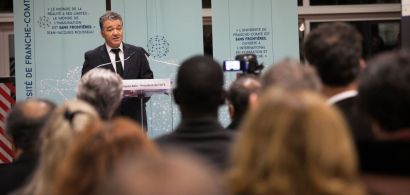 Jacques Bahi prononçant son discours