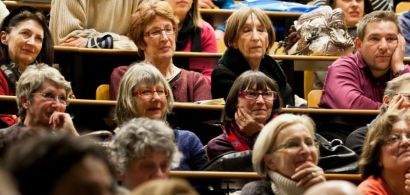 Conférence en amphithéâtre.
