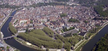 Vue aérienne de Besançon