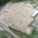 Vue aérienne d'un site de fouilles archéologiques : PC15 à Bibracte