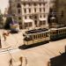 Maquette de l'ancien tramway à Besançon