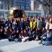 Un groupe d'étudiants à New York.